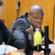 Chanel Lewis appears in court during his retrial in New York, Wednesday, March 20, 2019. Lewis is accused of killing a woman who was attacked while running near her family’s New York City home.